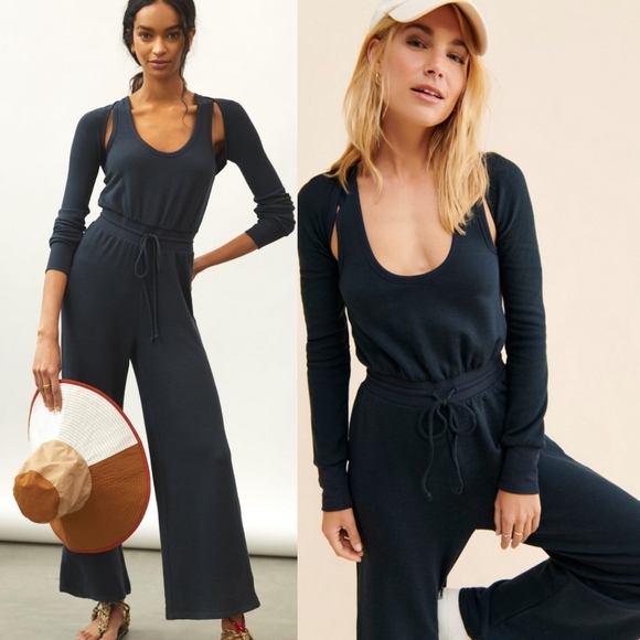 Anthropologie Pants - Anthropologie Daily Practice Reflection Jumpsuit Wide Leg Size M